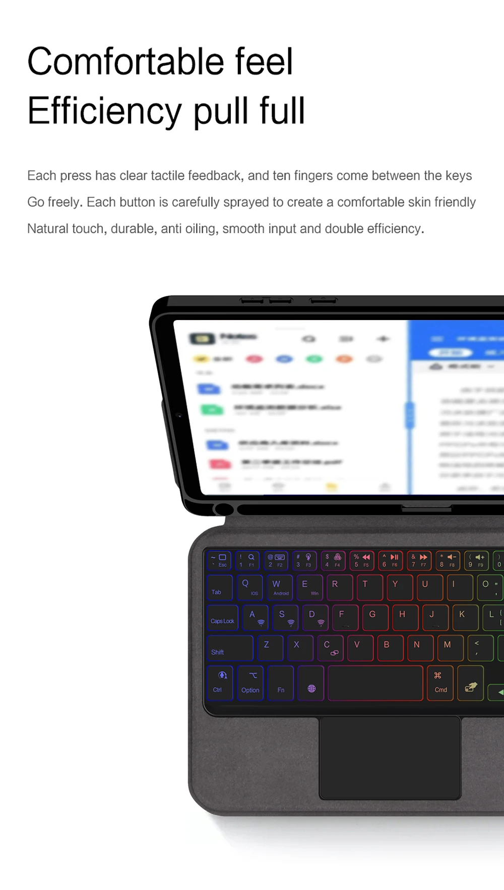 Backlit Touchpad Magic Keyboard For Xiaomi Redmi Pad SE 8.7 Inch Case Cover Wireless Keyboard Arabic Spanish Portuguese
