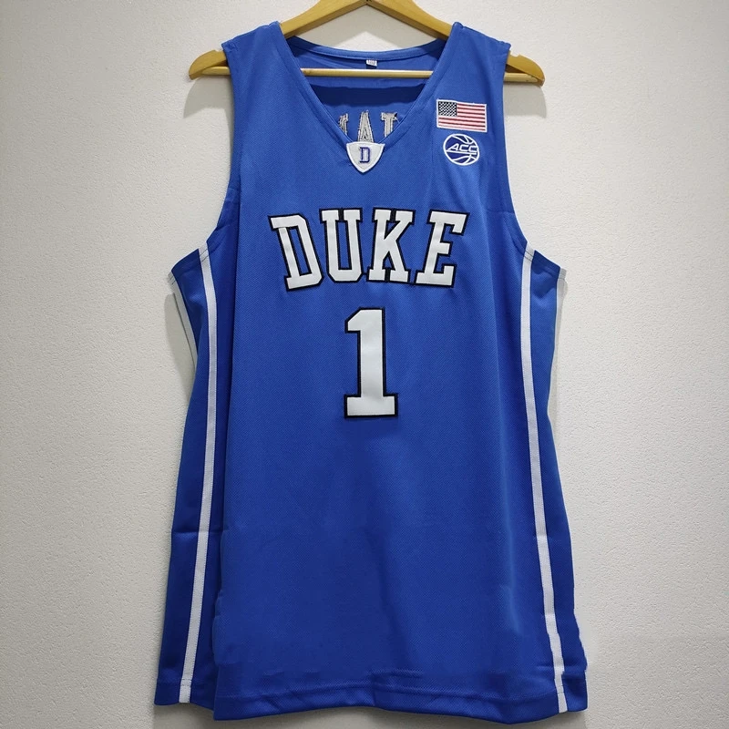 

Basketball Jerseys Men Oversize 1 Williamson Duke University Embroidery Sewing Breathable Sports High Street Hip Hop Sportswear