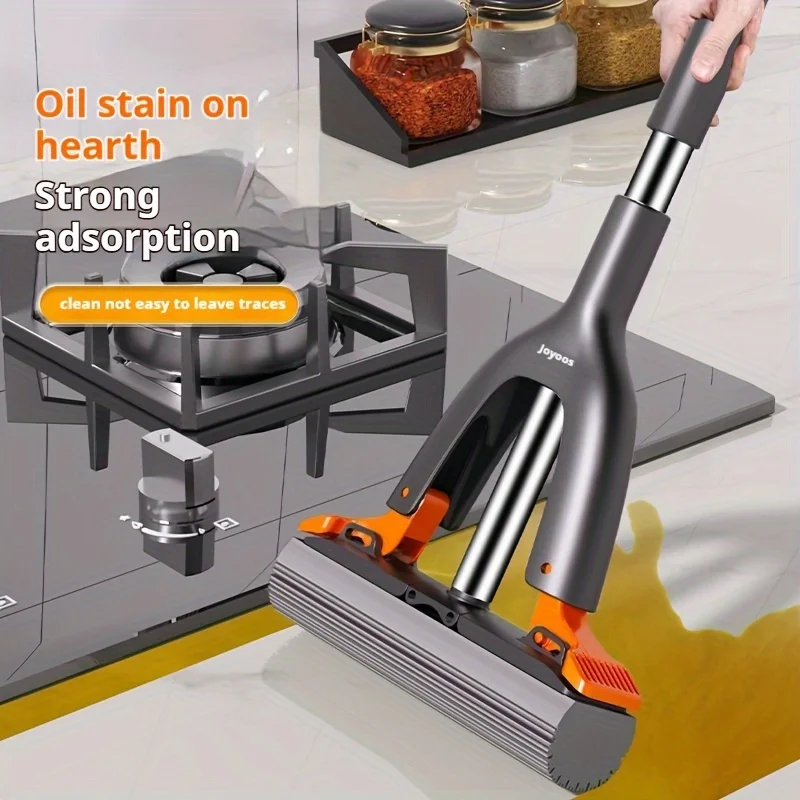 Sponge Mop Desktop Cleaner Cotton Head Fold In Half JOYBOS Push Pull Mini Mops Multifunctional Lazy Rag For Kitchen Living Room_voghion.com