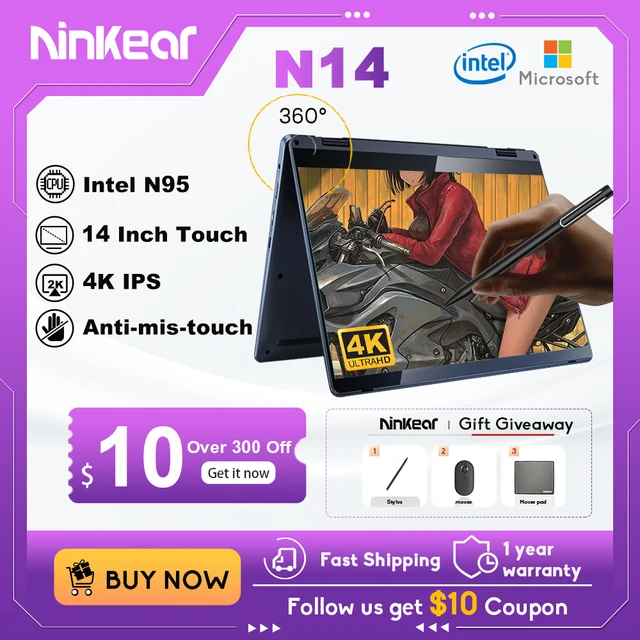 Ninkear N14 Notebook 14-inch 4K Touchscreen Laptop: Your Ultimate Visual Experience