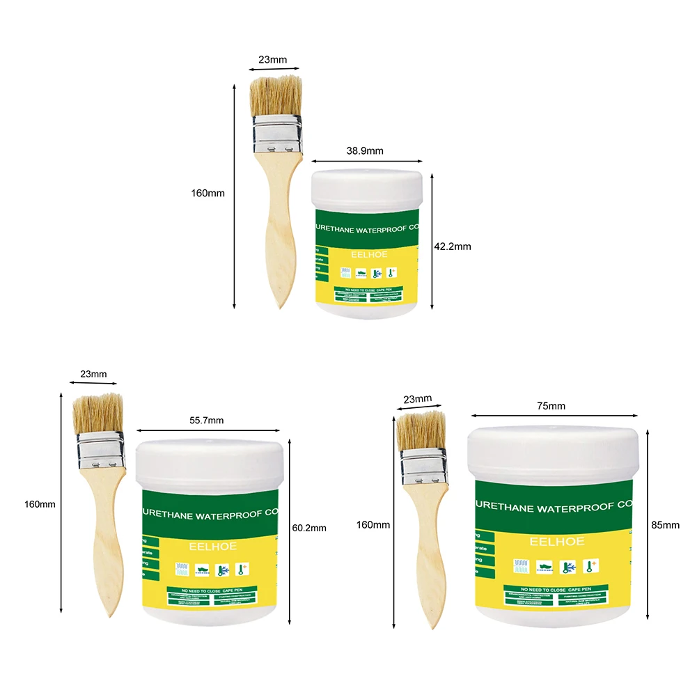 Waterproof Sealant Invisible Coating Agent With Brush Adhesive Repair Paste Bathroom Wall Leakage Insulating 300g
