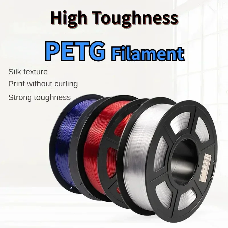 

PETG High Toughness PETG Filament 1.75mm,3D Printer Filament PETG,Dimensional Accuracy,1KG Spool (2.2 LBS) 3D Printing Filament