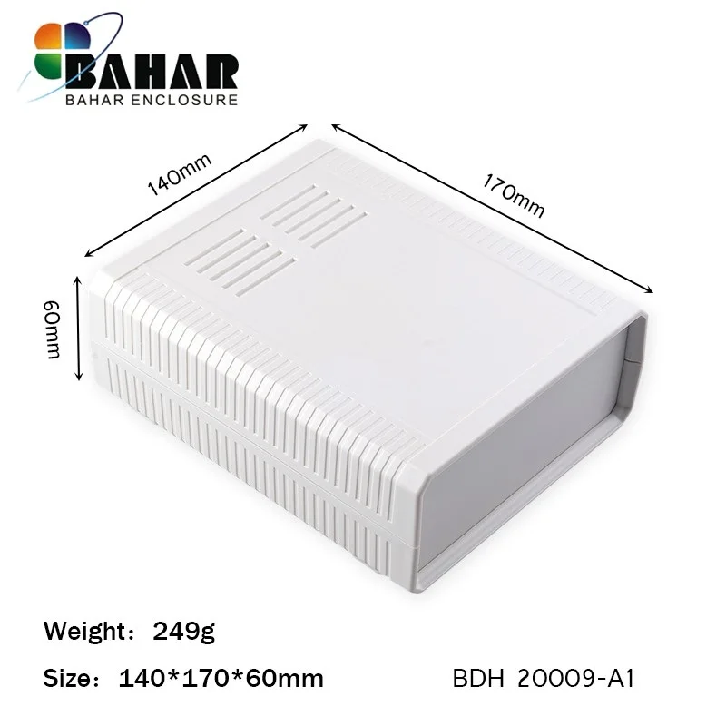Bahar 브랜드 인클로저 ABS 플라스틱 하우징 데스크탑 쉘 와이어 정션 박스 악기 케이스 모델 BDH 20009