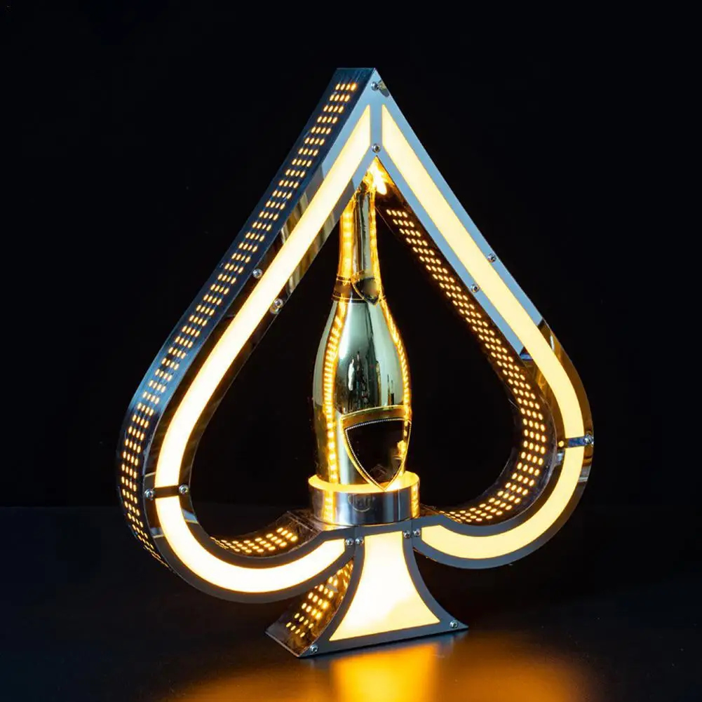 GlowBarWineBottleDisplayRackAceofSpadesChampagneDrinksBeer