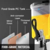 VEVOR Commercial Cold Beverage Dispenser 3 Tanks 9.5 Gallon Thermostat Controller Fruit Juice Machine 270W Ice Tea Drink Drink 3
