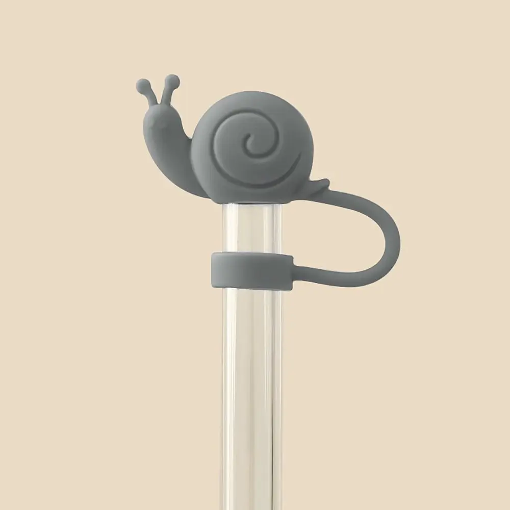 10mm Straw Straw Tips Covers Good Sealing Snail Grass Elephant Cactus Straw Topper Silicon Dust-Proof Straw Tips Lids