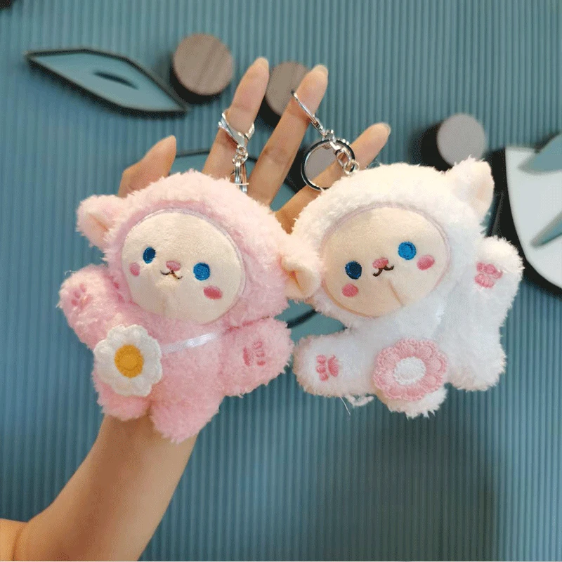 

15cm Cute Plush Sheep Backpack Doll Cartoon Animal Doll Bag Bag Keychain Pendant Plush Toys Children's Small Gift Doll