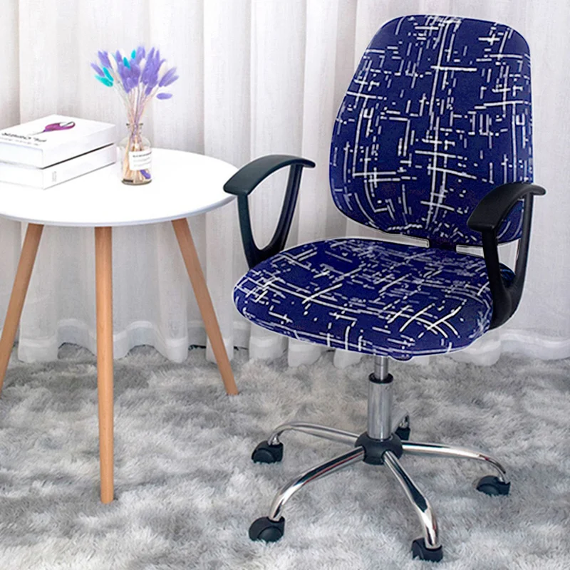 Universal Stretch Office Chair Cover with Removable Seat Protector - Stylish Home and Workspace Decor