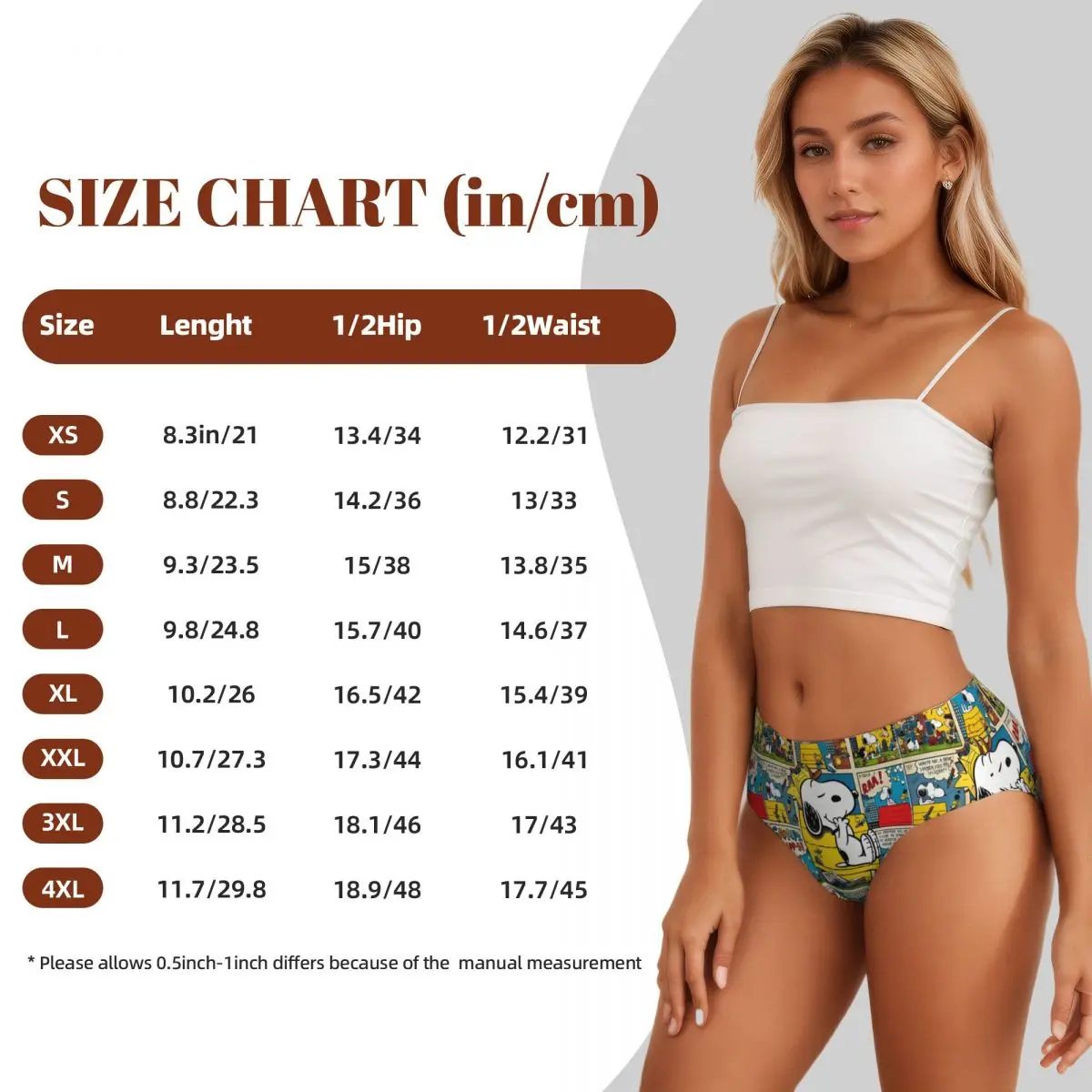Women's Kawaii Underwear Brief Peanuts Comic Characters Snoopy Merch Soft Cartoon Animals Ladies Panties Briefs 6
