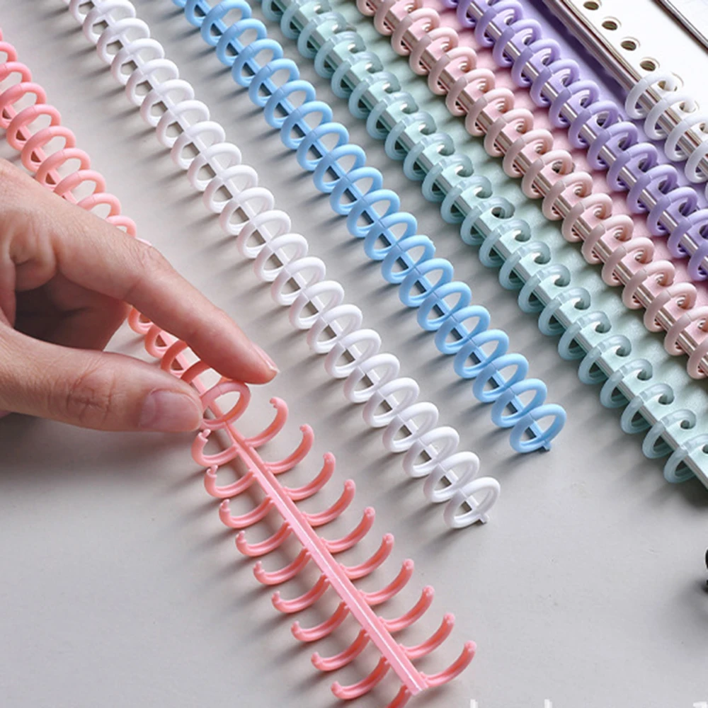 5Pc ReadStar 30 Rings 9.5mm Pitch Color Plastic Loose Leaf Sprial Binding Ring Coil Binding Coil For A4 A5 B5 Book Binders