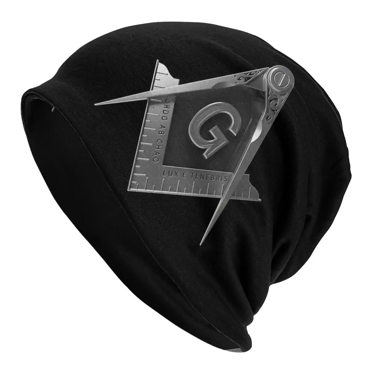 

Thin Bonnet Hats Freemason Compass Mason Men Women's Silver Masonic Cap Hip Hop Skullies Beanies Caps