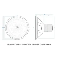 LII AUDIO TRIAX-18 18 Inch Three Frequency Cobalt Magnetic HiFi Coaxial Speaker 8 Ohm / 200W (1PCS) 4