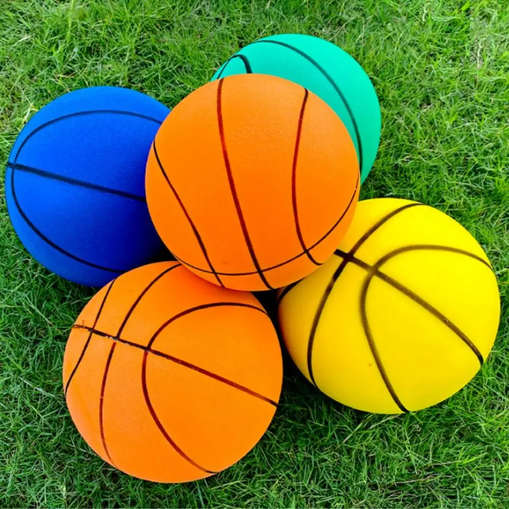 

18cm/22cm/24cm Silent Training Basketball Low Decibel Damping High Mute Ball High Elasticity High Density Foam Bouncy Balls