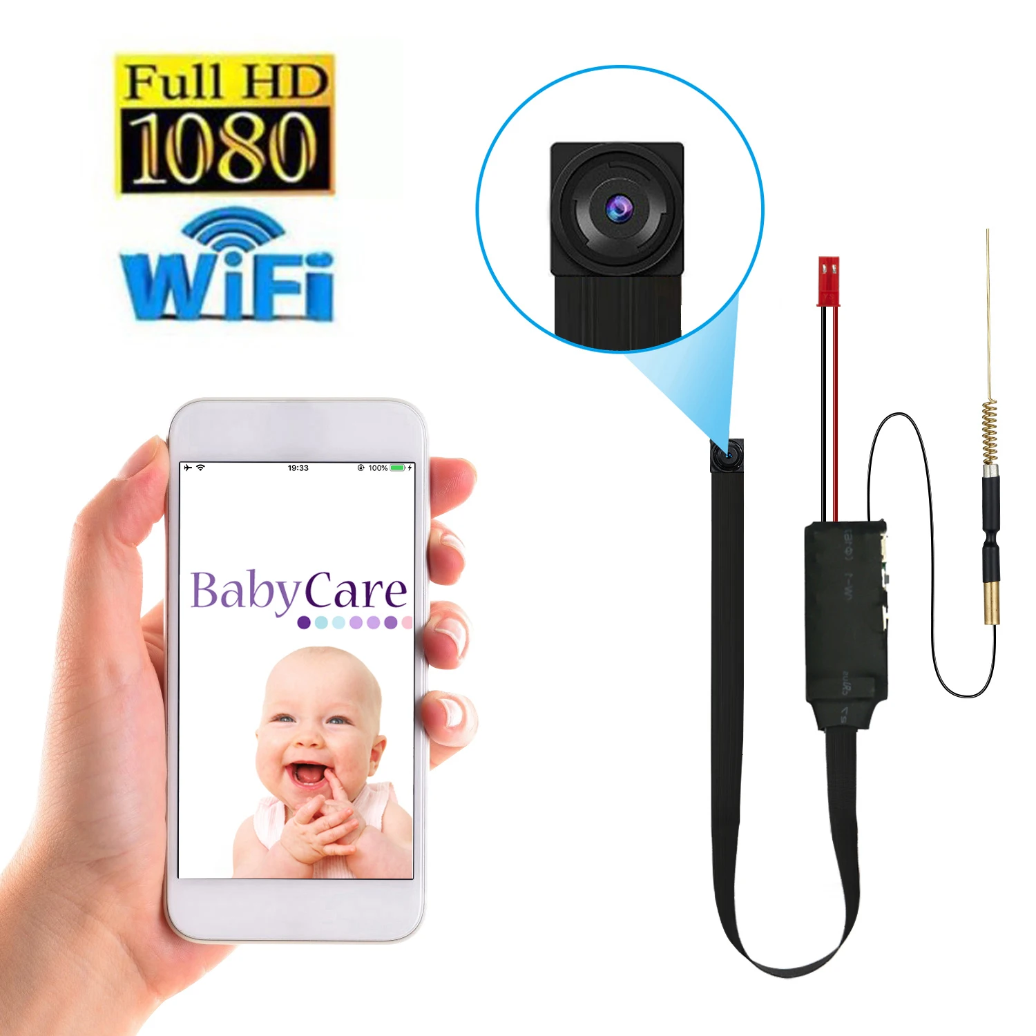 Description Picture 3 of itemWiFi IP Mini Camera DIY Module Motion P2P Wireless Camera Video Recorder Home Security 1080P HD Micro Hidden Camcorder