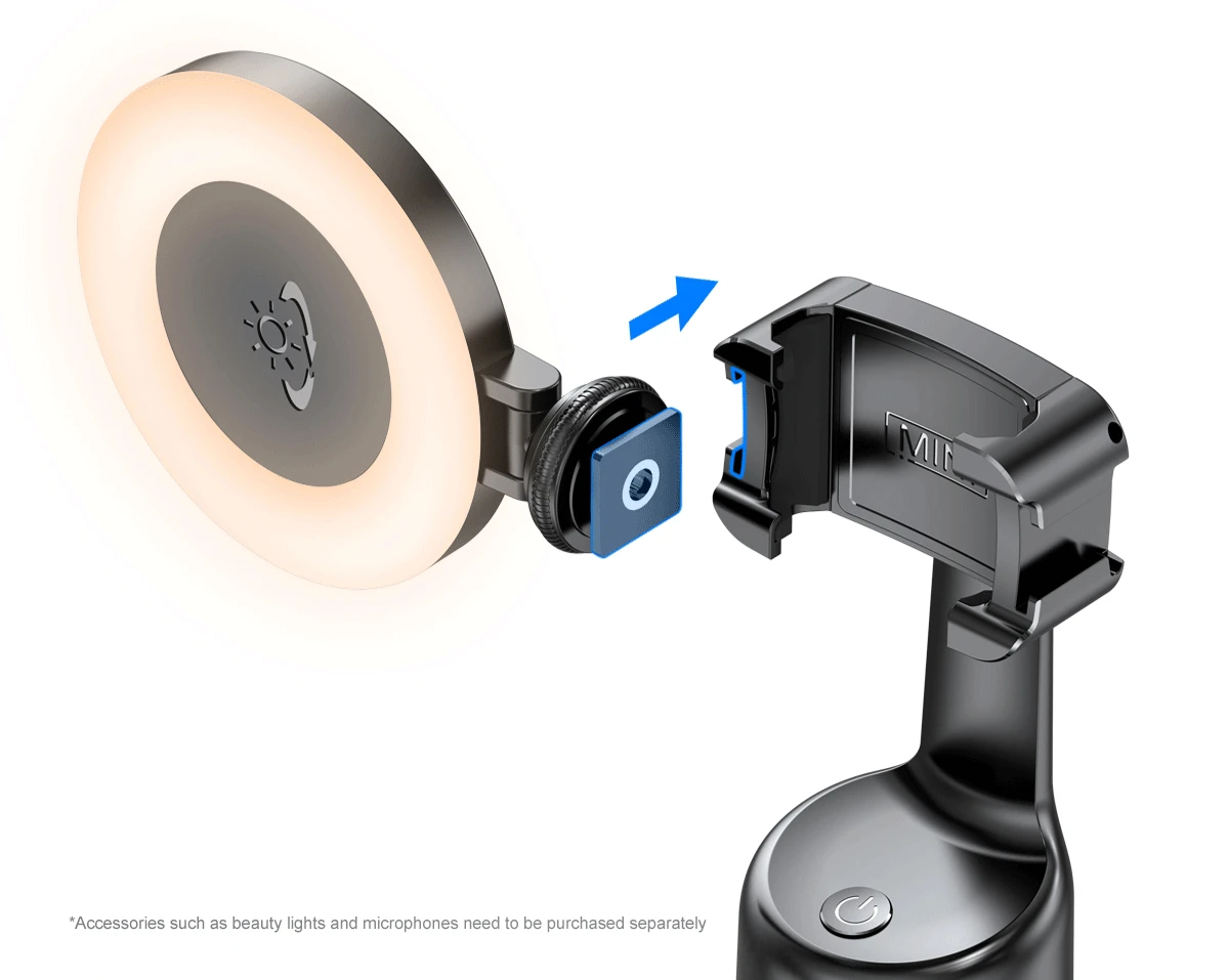 Description Picture 5 of itemW&O P01 Auto Tracking Mobile Phone Gimbal Stabilizer Handheld Selfie Stick for iPhone Iconic Brand Android IOS Smartphone Stand