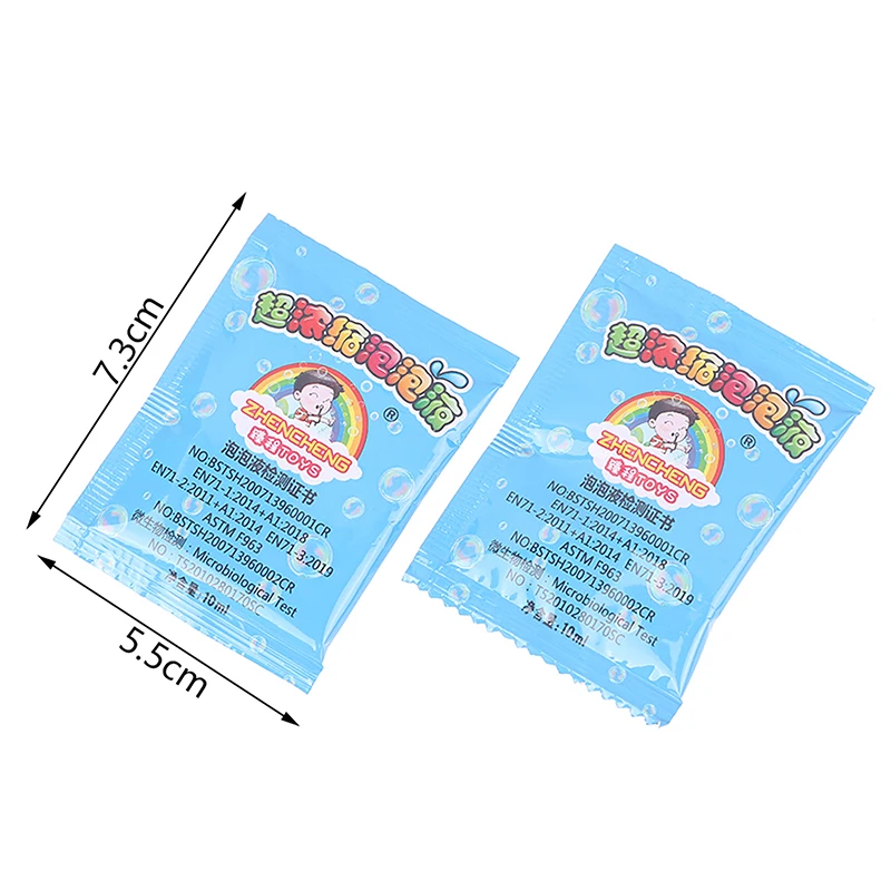 100ml 10 bag New Concentrate Bubbles Liquid Soap Water Bubble Gun Accessories Soap Bubble Liquid Bubble Refills 2