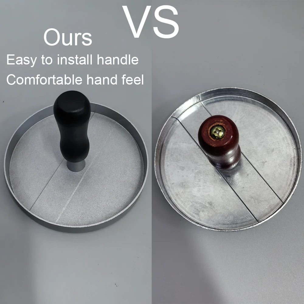 Description Picture 3 of itemBurger Press Aluminum Non-Stick Hamburger Patty Maker with 100 Wax Papers for BBQ