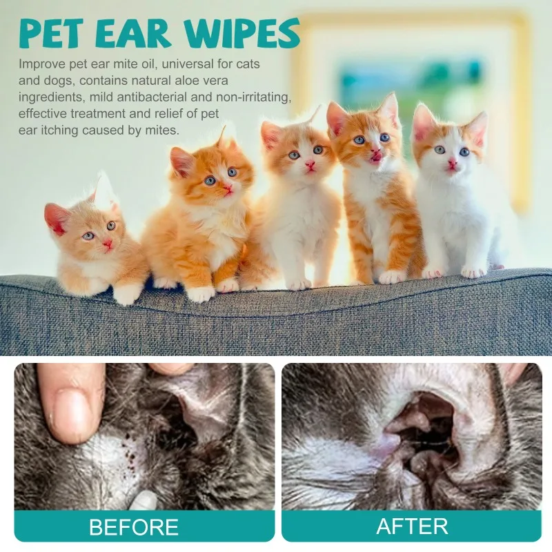 Pet cleaning wipes 50pcs pet ear cleaning wipes