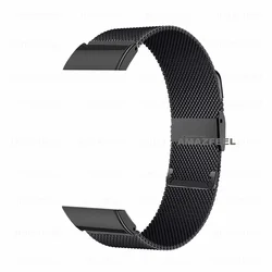 Stainless Steel Wristband for Smart Watch - Premium Metal Strap Accessory (Black Mesh)