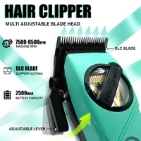 WMARK Tondeuse homme Professionnel Rasoir électrique homme Tondeuse à cheveux 5 en 1 Kit de coiffure professionnel Rasoir Sèche-cheveux et Flacon vaporisateur Réglable Tondeuse à cheveux pour hommes NG-8637 KIT 2