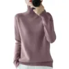 Women's Long Sleeved Knitted Sweater Standing Collar Autumn Winter Top Sweater Women Sweaters for Autumn Winter Women Clothing 3