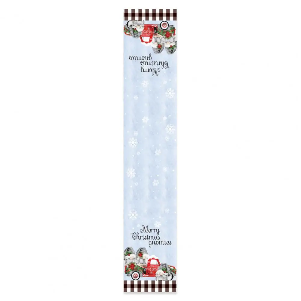 

Christmas Table Runner Festive Gnome Design Tablecloth Festive Cartoon Pattern Table Runner Durable Fine for Christmas