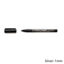 Silver Liquid Chrome Mirror Marker Pen - Electroplating & Waterproof for Hand - repair & Craftwork (A - Silver 1mm)