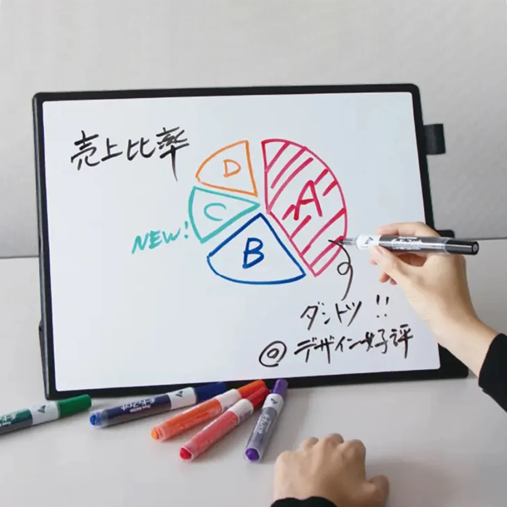 pentel KnocKle Whiteboard Marker &ndash; featuring a push-refresh, Low-Odor White Board Markers Office School Stationery