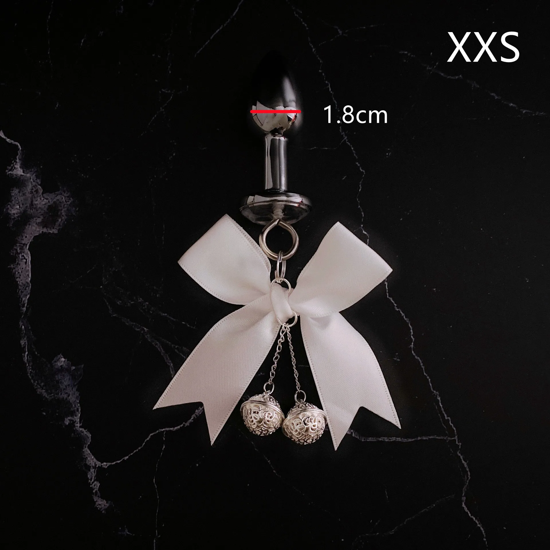 Small Size Mini Anal Plug with Bow Bells Adult Anal Stimulator Metal Stainless Plug for Couples Cosplay Games Flirt Butt Plug