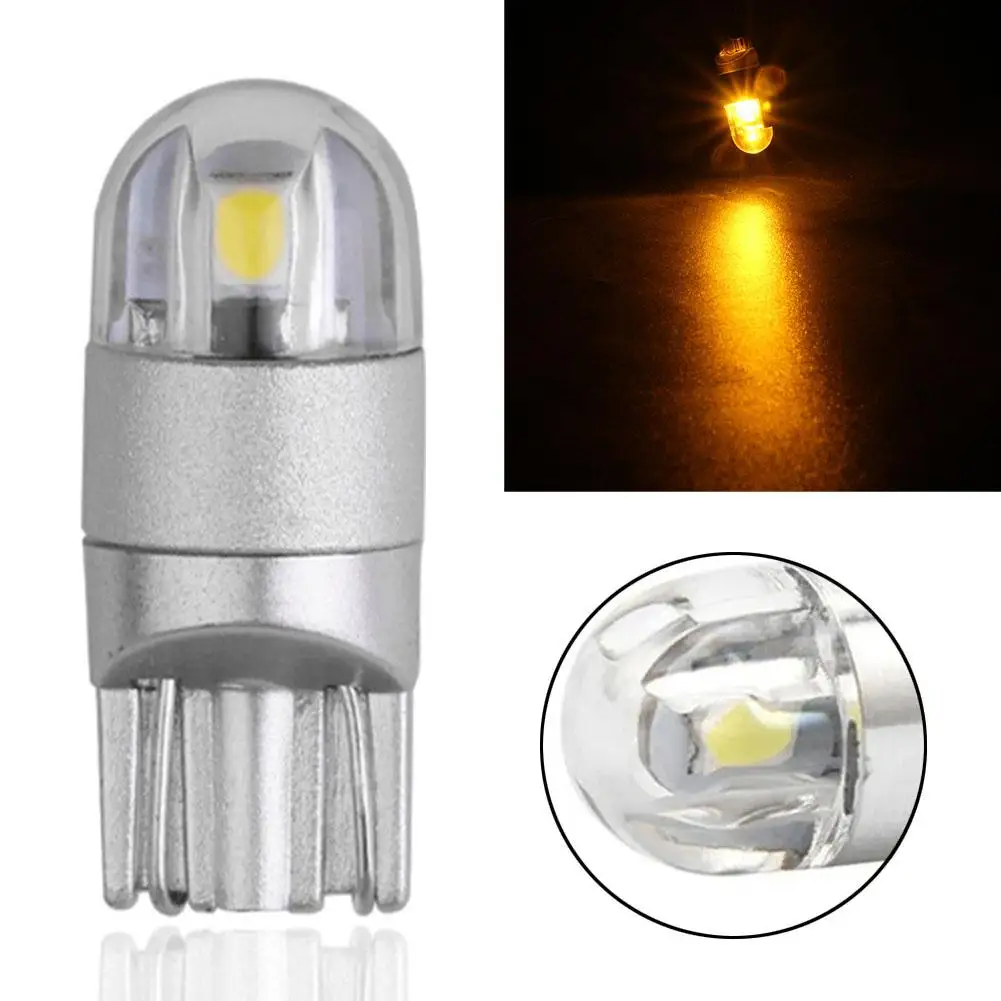 

T10 2smd 3030 W5w 194 168 Led Reading License Plate Lamp Light 1pc Amber Side Drl G8e4
