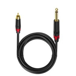 Premium HiFi Audio Y - Splitter Cable - 6.35mm to Dual RCA Adapter for Amplifiers and Mixers (1 TO 1)