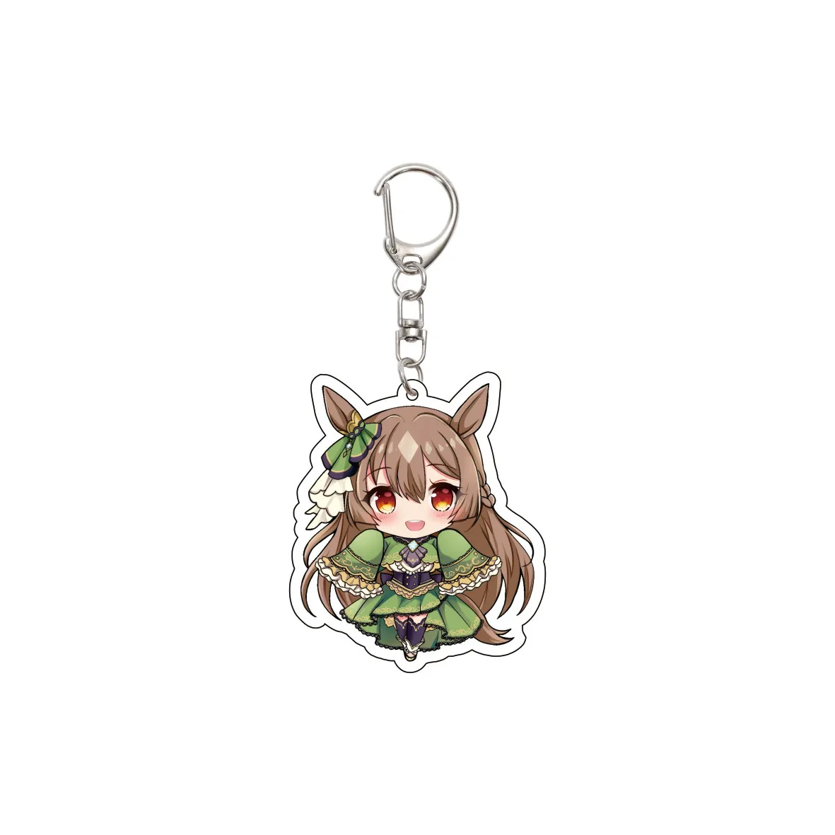 55MM Anime Pretty Derby Keychain Oguri Cap Special Week Silence Suzuka Tokai Teio Key Chain Acrylic Model Plate Christmas Gifts