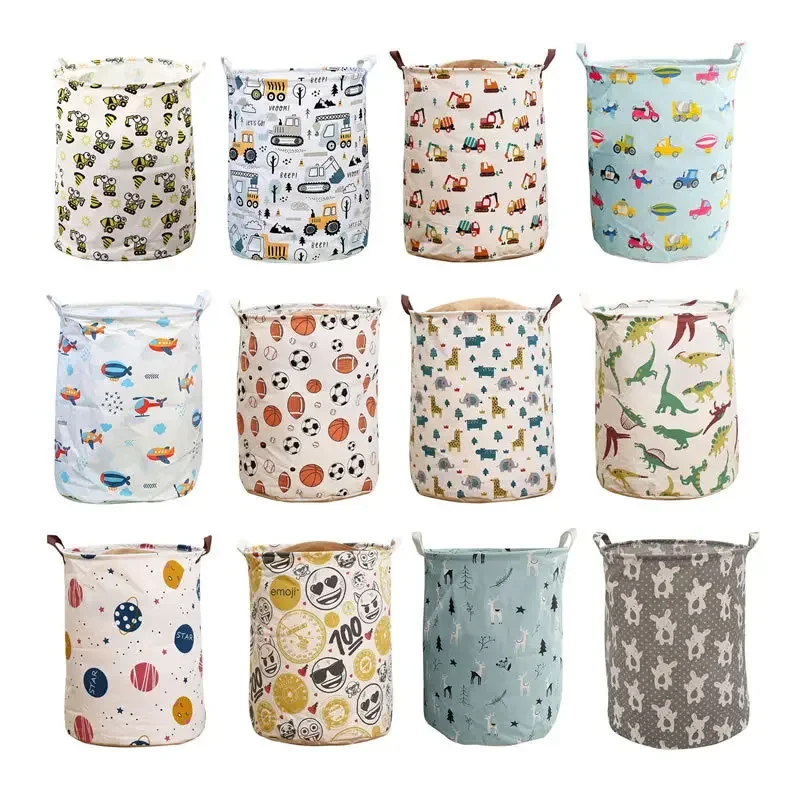 Storage Basket Foldable Fabric Laundry Basket Toy Storage Bucket Clothes Shoes Dirty Clothes Household Container