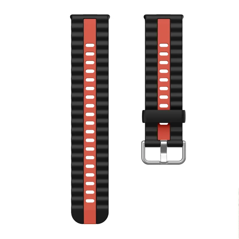 Dual-Color Breathable Silicone Sports Strap - Soft Wristband Accessory