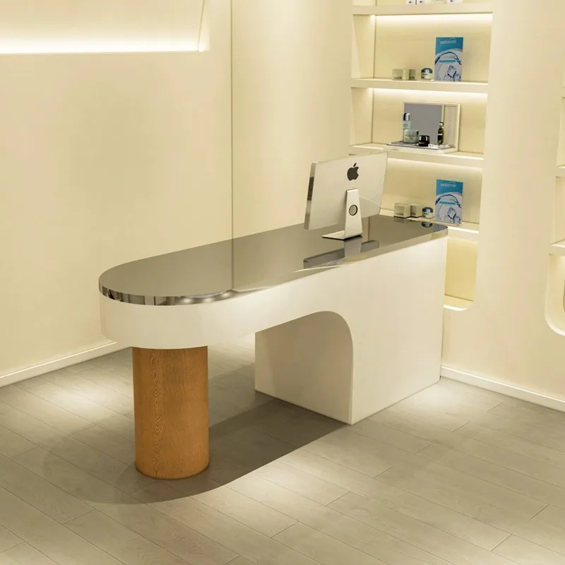 Executive Mobile Reception Desks European Shop Club Podium Hospital Reception Desks Corner Mostrador Recepcion Bar Furniture