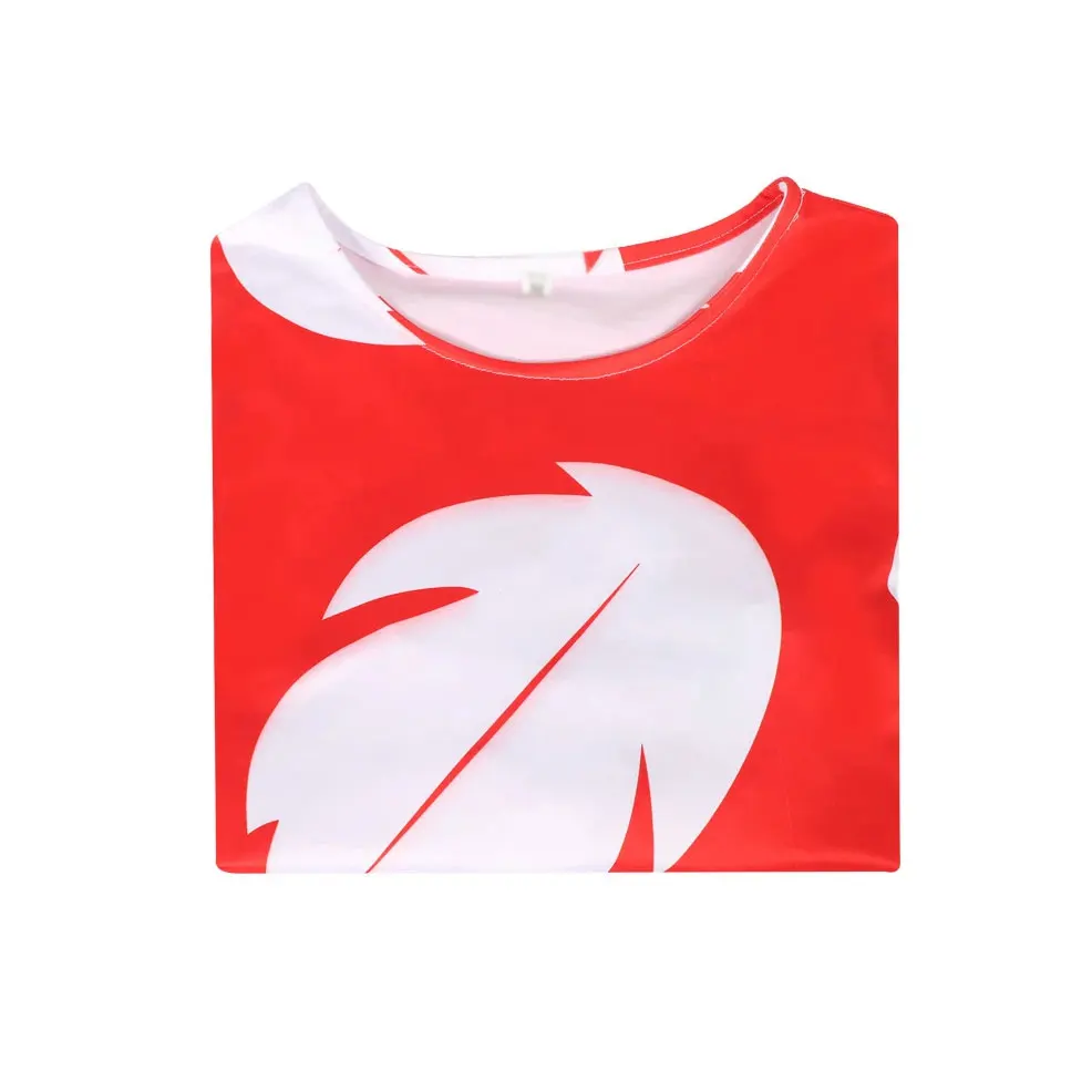 Girls Disney Stitch&Lilo Role Play Dress Hawaii Children Red Frock Featured with White Feather Print Ohana Spirit Ployester Gown Seeee2209b08b44049d6cf7aef9f3d2e1L
