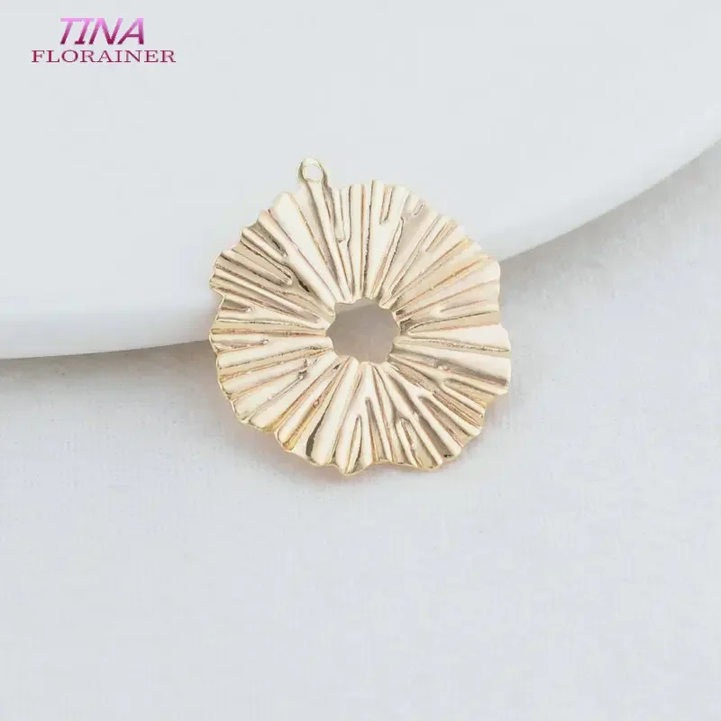 23*25,5 MM 14K Gold Farbe Messing Runde Charms Anhänger Schmuck Machen Liefert Diy Halsketten Armband Erkenntnisse Zubehör