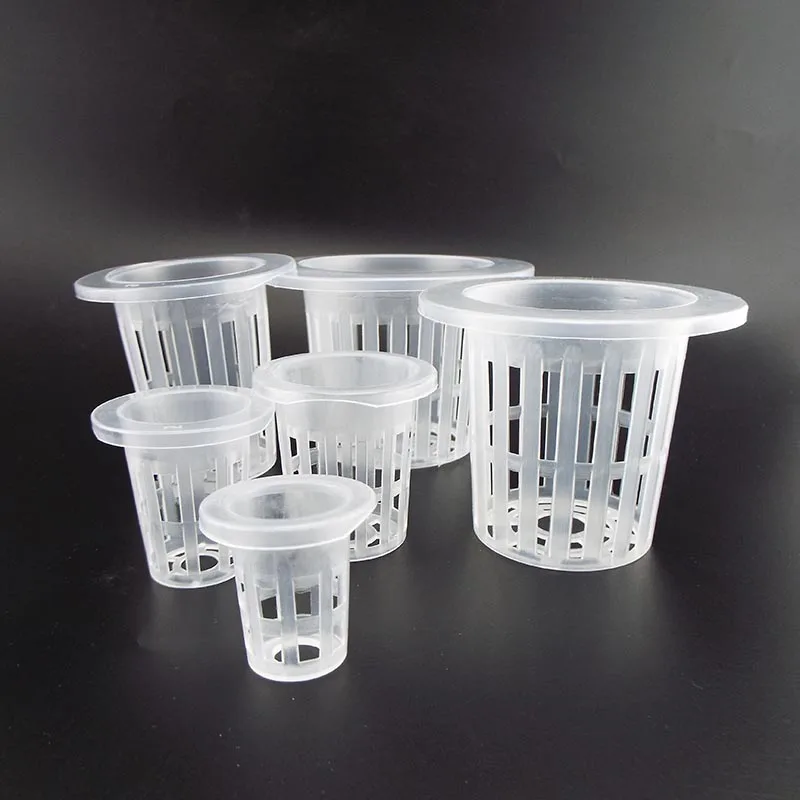Nursery Pots 50Pcs Plant Grow Pots Net Hydroponic Colonization Mesh Plastic Basket Holder Aeroponic Vegetable Planting Soilless