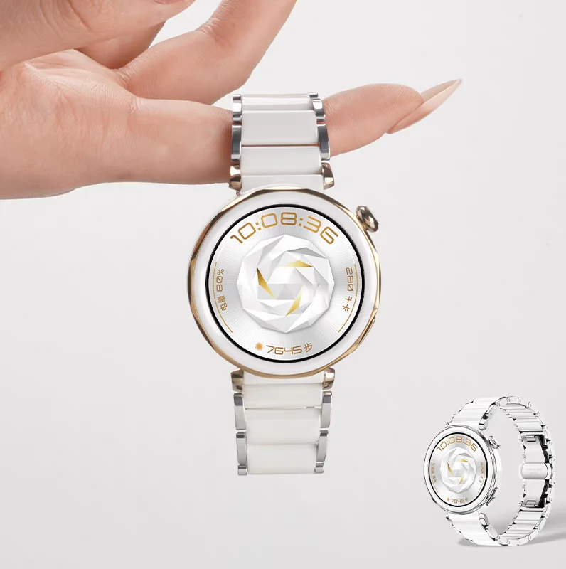 Elegant 18mm Ceramic Strap for Smartwatch - Premium Wristband Accessory