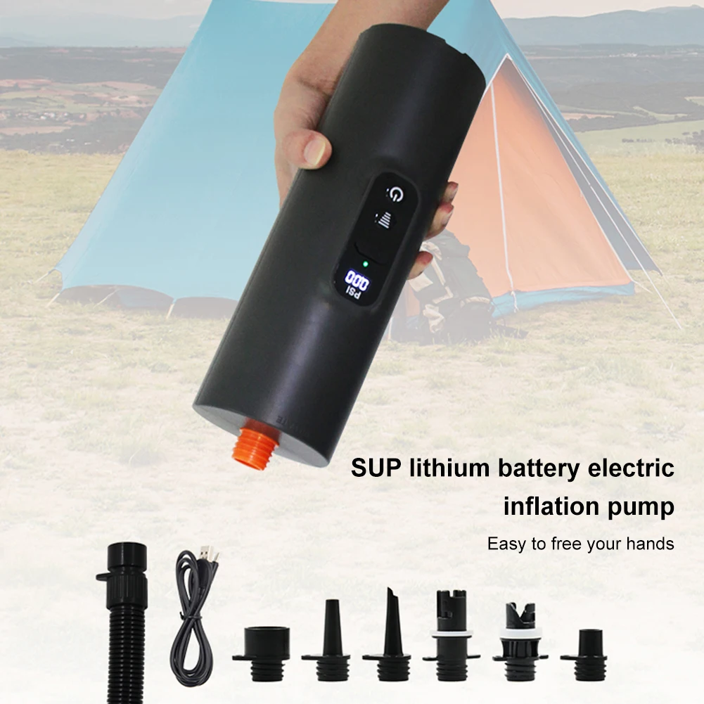 10PSI SUP Boat Inflatable Pump with Auto Shut Off Electric Air Pump Stand Up Paddle Board Pump for Inflatables Kayaks Boats