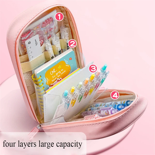 Korean Pencil Case Transparent, Korean Pencil Case Stationery