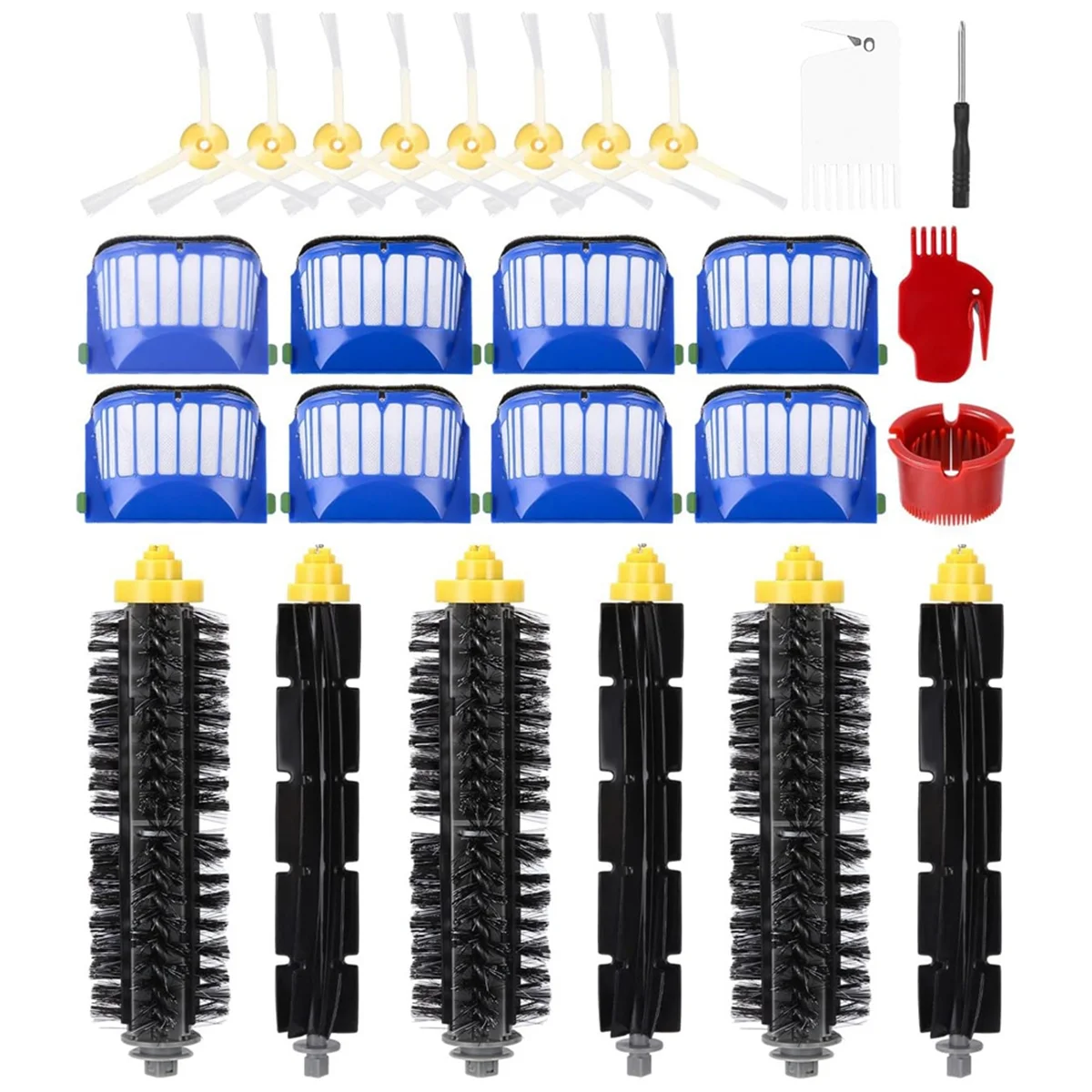 For iRobot Roomba 600 Series 605 606 610 615 616 620 621 625 630 631 Main Side Brush Hepa Filter Replacement Parts