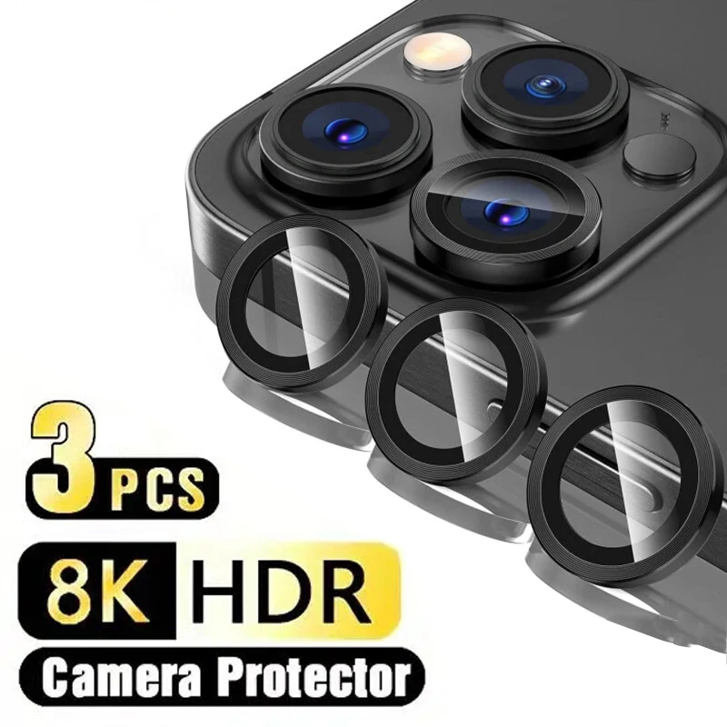 Metal Camera Lens Glass Protector For iPhone 16 15 14 Plus 13 Pro Max ...