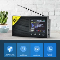 Compact Bluetooth Digital Stereo Radio with 2.4 - Inch LCD Display