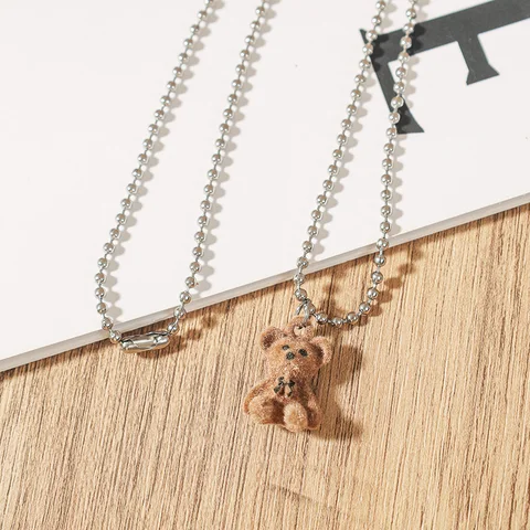 Plush Rabbit Bear Stud Earrings Kawaii Brown Khaki Animal Earrings For Women Girls Korean Earring Jewelry Brincos Gifts