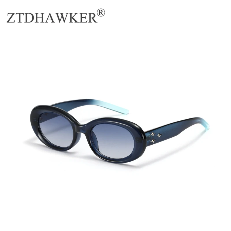 

2023 New Pearl Star Oval Personalized Hip Hop Versatile Fashion Women's Sunglasses and Men's Glasses