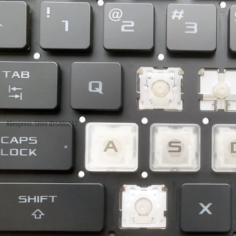 キーキャップ　6のキー 136 キー極日 PBT ダブルショットサイドプリント輝きバック