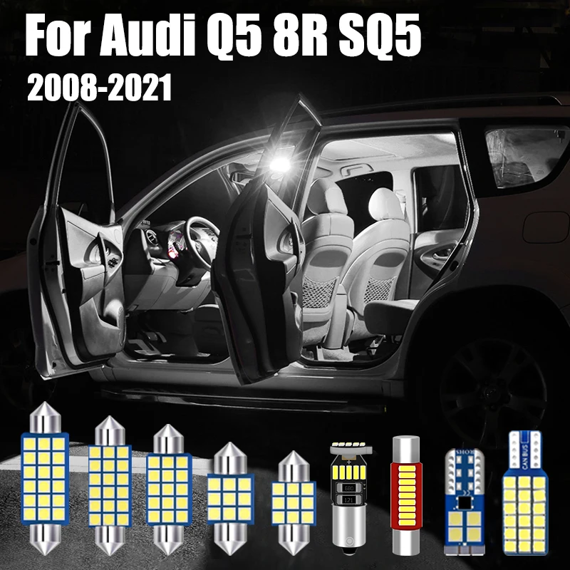 

For Audi Q5 8R SQ5 2008~2012 2013 2014 2015 2016 2017 2018 2019 2020 2021 14pcs Car LED Bulbs Interior Reading Light Accessories