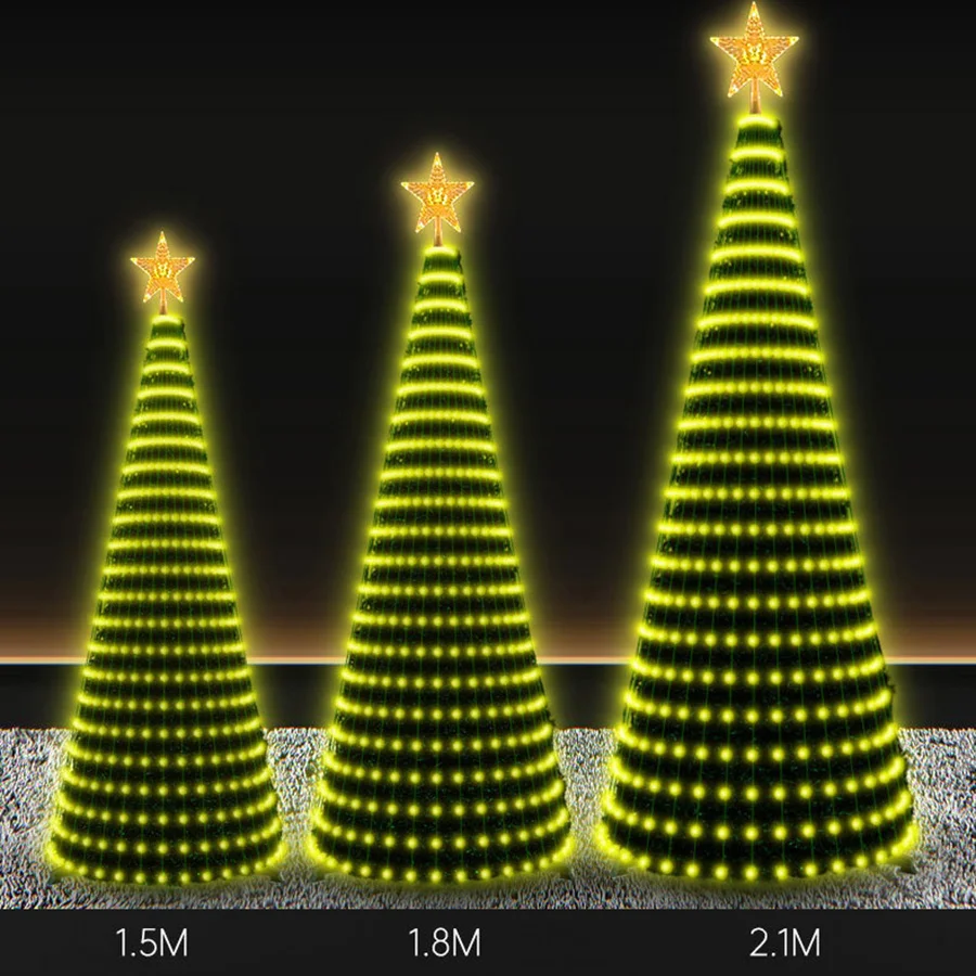 APP Smart Christmas Tree Lights DIY Bluetooth Point Control Symphony LED RGB Light String Christmas Decoration Atmosphere Light