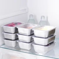 Récipient de conservation des aliments en acier inoxydable avec couvercle – Boîte hermétique de conservation des aliments frais pour réfrigérateur |   Petit organisateur de cuisine épais 5